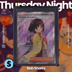 2023 POKEMON SCARLET & VIOLET 151 MEW EN #196/165 ERIKA'S INVITATION ULTRA RARE - Image 1