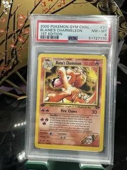 Pokemon TCG Blaine's Charmeleon Gym Challenge Graded PSA 8 1st Edition - Image 1