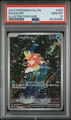 2023 POKEMON PAL EN-PALDEA EVOLVED ILLUSTRATION RARE #203 MAGIKARP PSA 10 - Image 1