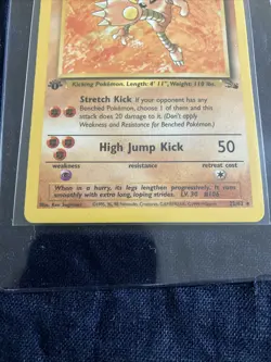 🥋Pokemon TCG Hitmonlee Fossil 22/62 Regular 1999-2000 Wizards Base Set 1st Ed - Image 3