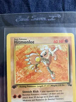 🥋Pokemon TCG Hitmonlee Fossil 22/62 Regular 1999-2000 Wizards Base Set 1st Ed - Image 4