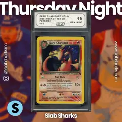 2000 POKEMON TEAM ROCKET FIRST EDITION #4/82 DARK CHARIZARD HOLO - Image 1