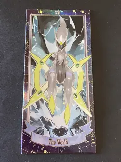 NON TCG Pokemon Elf Eif Origin Collection Tarot The World Arceus Silver - Image 1