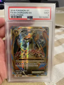 PSA 9 Full Art/M Mega Charizard EX 2016 Pokemon XY Evolutions 101/108 - Image 1