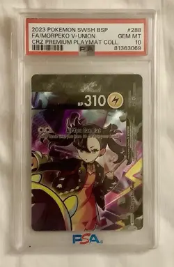 GRADED PSA 10 2023 Pokemon SWSH BSP FA/Morpeko V-Union CRZ #288 - Image 1