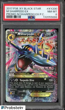 2017 Pokemon XY Black Star Promo #XY200 M. Sharpedo Ex PSA 8 NM-MT - Image 1