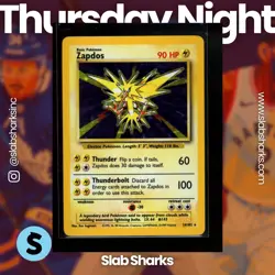 1999 POKEMON UNLIMITED #16/102 ZAPDOS RARE HOLO - Image 1