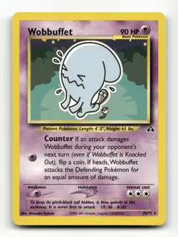 Wobbuffet (35) Neo Discovery #35/75 MP Pokemon - Image 1