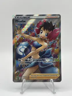 Pokemon TCG Phoebe Sword & Shield Battle Styles 161/163 Holo Full Art HP/DM - Image 1