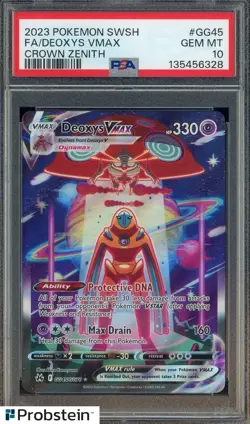 2023 Pokemon SWSH Crown Zenith #GG45 FA Deoxys VMax PSA 10 GEM MINT - Image 1