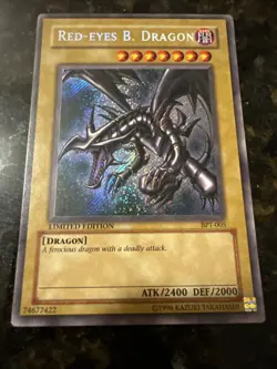 Yu-Gi-Oh Red Eyes Black Dragon BPT-005 Secret Rare Limited Edition 2002 Tin - Image 1