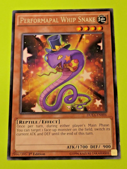 Yu-Gi-Oh Performapal Whip Snake 1st Edition Rare DUEA-EN006 Nm - Image 1