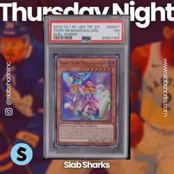 2019 YU-GI-OH! DUEL POWER ENGLISH 1ST EDITION TOON DARK MAGICIAN GIRL PSA 7 - Image 1