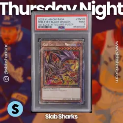 2025 YU-GI-OH! RA04 #EN109 RED-EYES BLACK DRAGON 1ST ED. 8TH TCG ARTWORK PSA 9 - Image 1