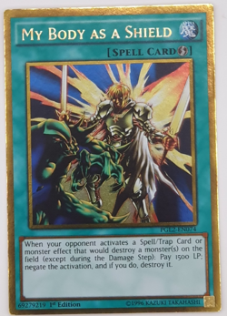 My Body as a Shield - PGL2-EN074 - Gold Rare 1st Edition Yugioh - Image 1