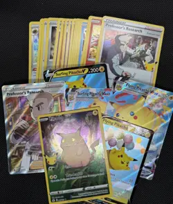 Pokemon TCG 25th Anniversary Celebrations Near Complete Base Set Cards 23 Total - Image 1