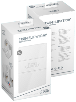 Ultimate Guard Twin Flip n Tray Monocolor White 200+ Xenoskin Deck Case Card Box - Image 1