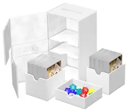 Ultimate Guard Twin Flip n Tray Monocolor White 200+ Xenoskin Deck Case Card Box - Image 3