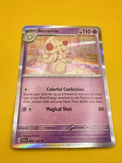 Alcremie 065/142 Holo Rare SV07: Stellar Crown Pink Pokemon Card NM - Image 4