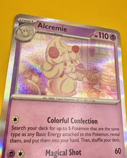 Alcremie 065/142 Holo Rare SV07: Stellar Crown Pink Pokemon Card NM - Image 5