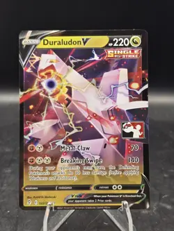Pokemon TCG Duraludon V 122/203 Prize Pack Series Cards Holo NM - Image 1