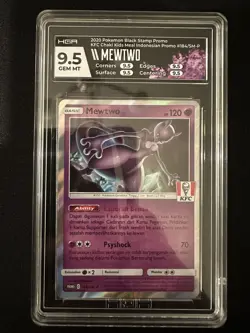 Pokemon Mewtwo 184/SM-P KFC Kentucky Fried Chicken Promo Card HGA 9.5 Gem Mint - Image 1