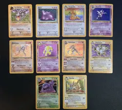 Pokemon TCG Fossil Holos 10 Card Lot Vintage WOTC Great Condition! - Image 1