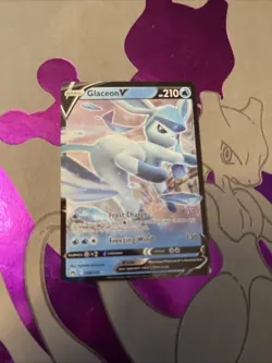 Pokemon TCG Glaceon v Crown Zenith Holo Ultra Rare Card 038/159 NM Condition - Image 1