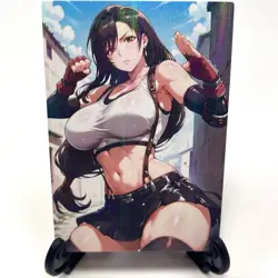 Final Fantasy Tifa Lockhart Sexy Anime Waifu Girl Lewd Goddess Story Art Card - Image 1