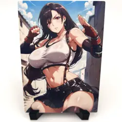 Final Fantasy Tifa Lockhart Sexy Anime Waifu Girl Lewd Goddess Story Art Card - Image 2