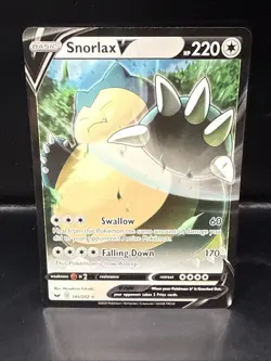 Pokemon TCG Snorlax v 141/202 Sword & Shield Holo Card - Image 2