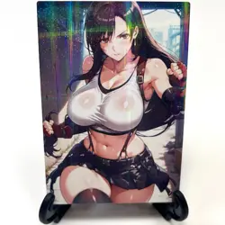Final Fantasy Tifa Lockhart Sexy Anime Waifu Girl Lewd Goddess Story Art Card - Image 1