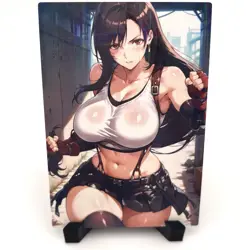 Final Fantasy Tifa Lockhart Sexy Anime Waifu Girl Lewd Goddess Story Art Card - Image 2