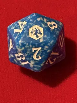 mtg d20 non-Spindown dice, Adventures in the Forgotten Realms, Azorius - Image 1