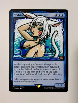 MTG Final Fantasy, Hand Painted Alter Custom, Y’shtola Rhul, Bikini, Mythic. NM - Image 1