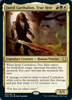 Jared Carthalion, True Heir x1 1x Commander Legends NM MTG - Image 1