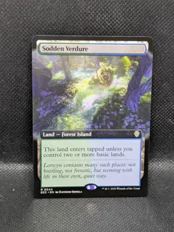 Sodden Verdure (Extended Art) Rare MTG Lorwyn Eclipsed Commander - Image 1