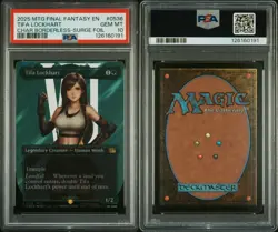 2025 MTG FINAL FANTASY CHARACTER BORDERLESS-SURGE FOIL TIFA LOCKHART PSA 10 - Image 3