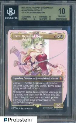 2025 Final Fantasy TCG MTG Borderless #0204 Terra Herald of Hope BGS 10 - Image 1