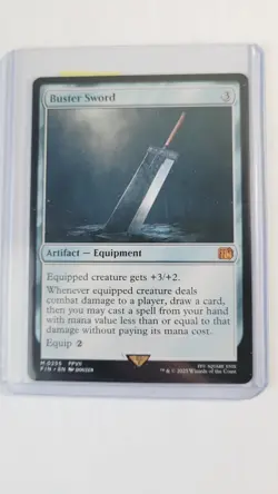 Buster Sword MTG Final Fantasy FIN 255 Mint NM Mythic Rare Equipment Unplayed - Image 1