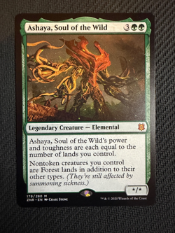 mtg Ashaya, Soul of the Wild - Zendikar Rising (ZNR) mythic NM magic - Image 1