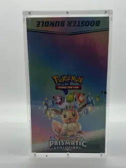 Pokemon TCG S&V Prismatic Evolutions Booster Bundle Display Case w/Acrylic Case - Image 1