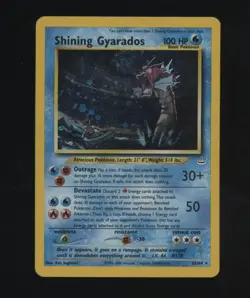 2001 Pokemon Shining Gyarados 65/64 Holo Secret Rare Neo Revelation Swirl - Image 1