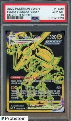 2022 Pokemon Silver Tempest Trainer Gallery #TG29 Rayquaza VMAX PSA 10 GEM MINT - Image 1