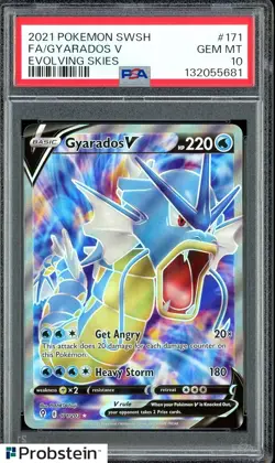 2021 Pokemon SWSH Evolving Skies #171 FA Gyarados PSA 10 GEM MINT - Image 1