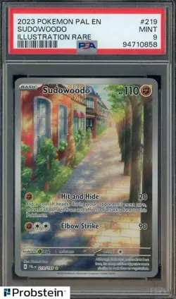 2023 Pokemon PAL En #219 Sudowoodo IR PSA 9 MINT - Image 1