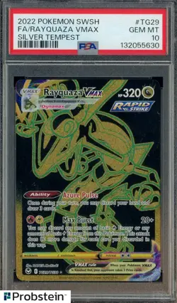 2022 Pokemon Silver Tempest Trainer Gallery #TG29 Rayquaza VMAX PSA 10 GEM MINT - Image 1