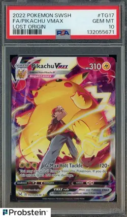 2022 Pokemon SWSH Lost Origin #TG17 Pikachu Vmax FA PSA 10 GEM MINT TCG PTCG - Image 1