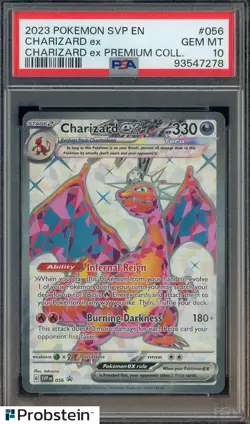 2023 Pokemon SVP En Charizrd Ex Premium Coll #056 Charizard Ex PSA 10 GEM MINT - Image 1