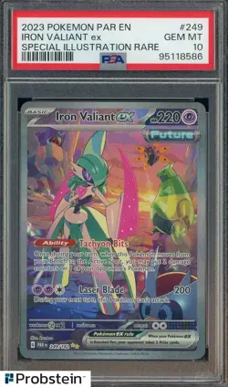 2023 Pokemon PAR En Special Illustration Rare #249 Iron Valinant Ex PSA 10 GEM - Image 1